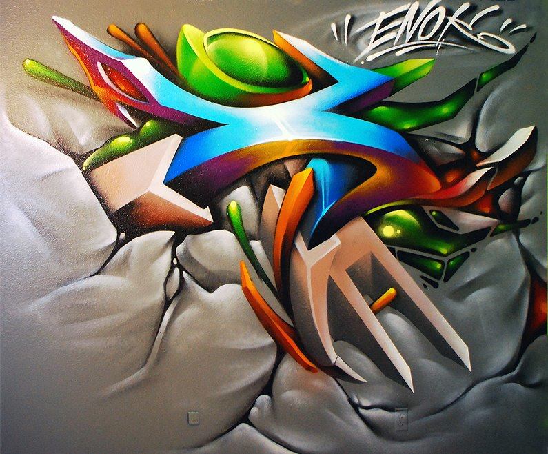 Mural by Enok — 3D WILDSTYLE