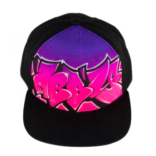 Custom Graffiti Hat - Purple-Hot Pink