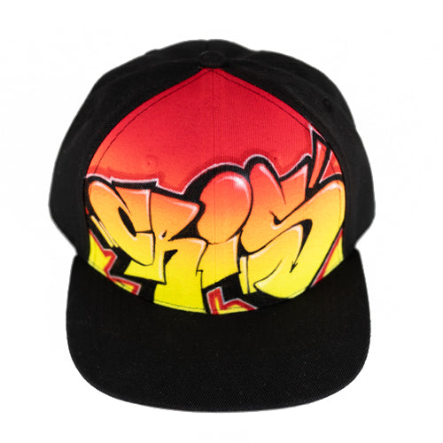 Custom Graffiti Hat - Red-Orange-Yellow